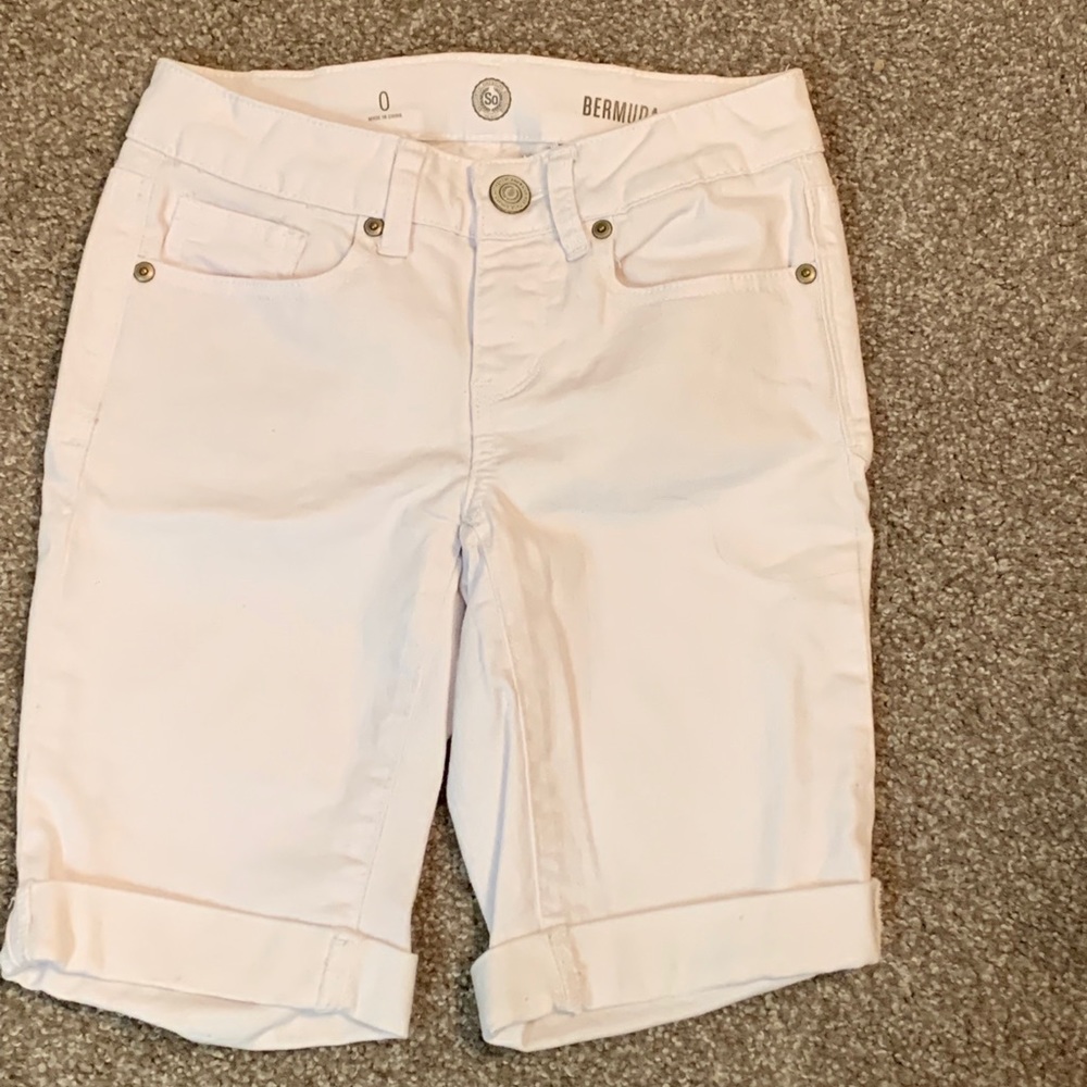 White Jean Shorts